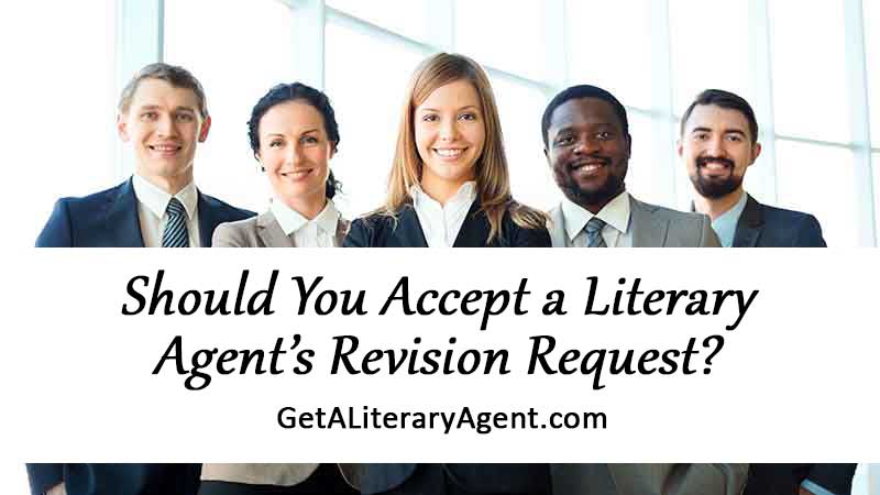 Should You Accept a Literary Agent’s Revision Request? being discussed by five diverse literary agents in polished professional attire