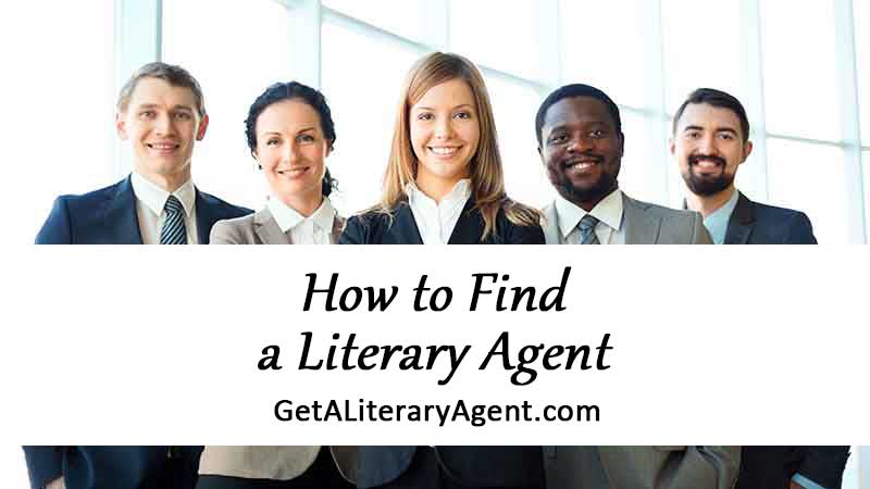 Group of book agents wearing suits discussing how to find a literary agent