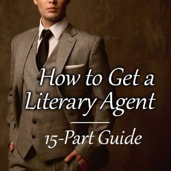 Book agent in brown suit invites visitors to use 15-part guide to Get a Literary Agent