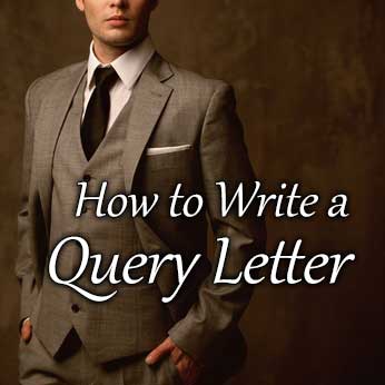 Book publishing agent in suit inviting authors to read about how to write a query letter to a literary agent
