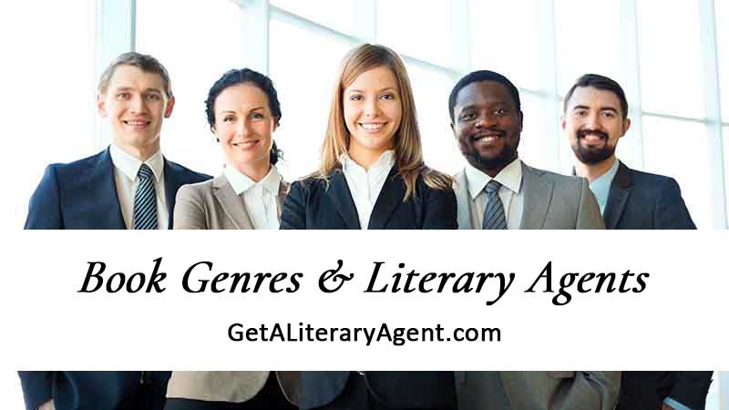 Five literary agents wearing suits and smiling