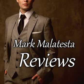 Literary agent in suit inviting authors to read Mark Malatesta Reviews